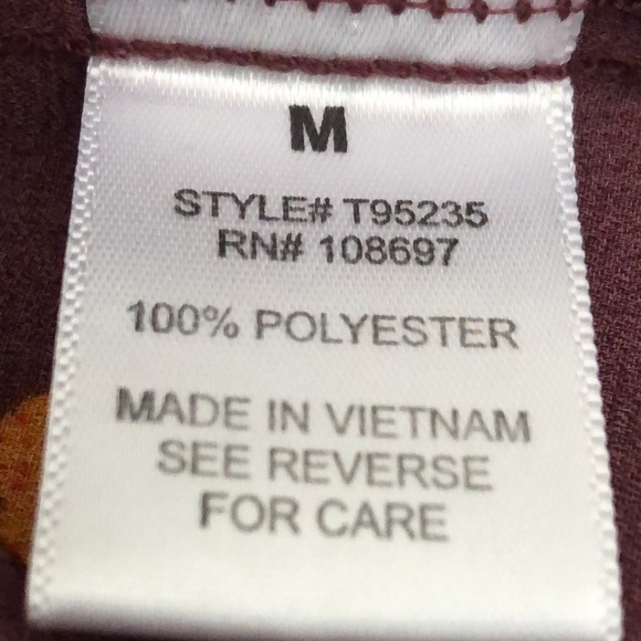 Lipslide Purple Floral Choker Bell Sleeve Top sz M - Picture 10 of 10